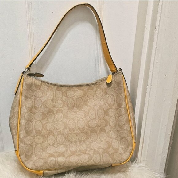 Coach Signature Outline Shoulder Bag - Picture 1 of 8